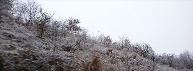 山陽道の雪景色