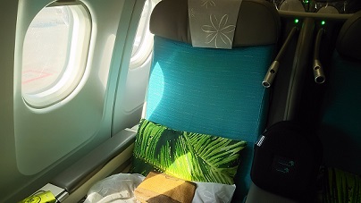 タヒチ・ヌイ航空機内